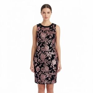 Tommy Hilfiger Black Dress with Pink Floral Design